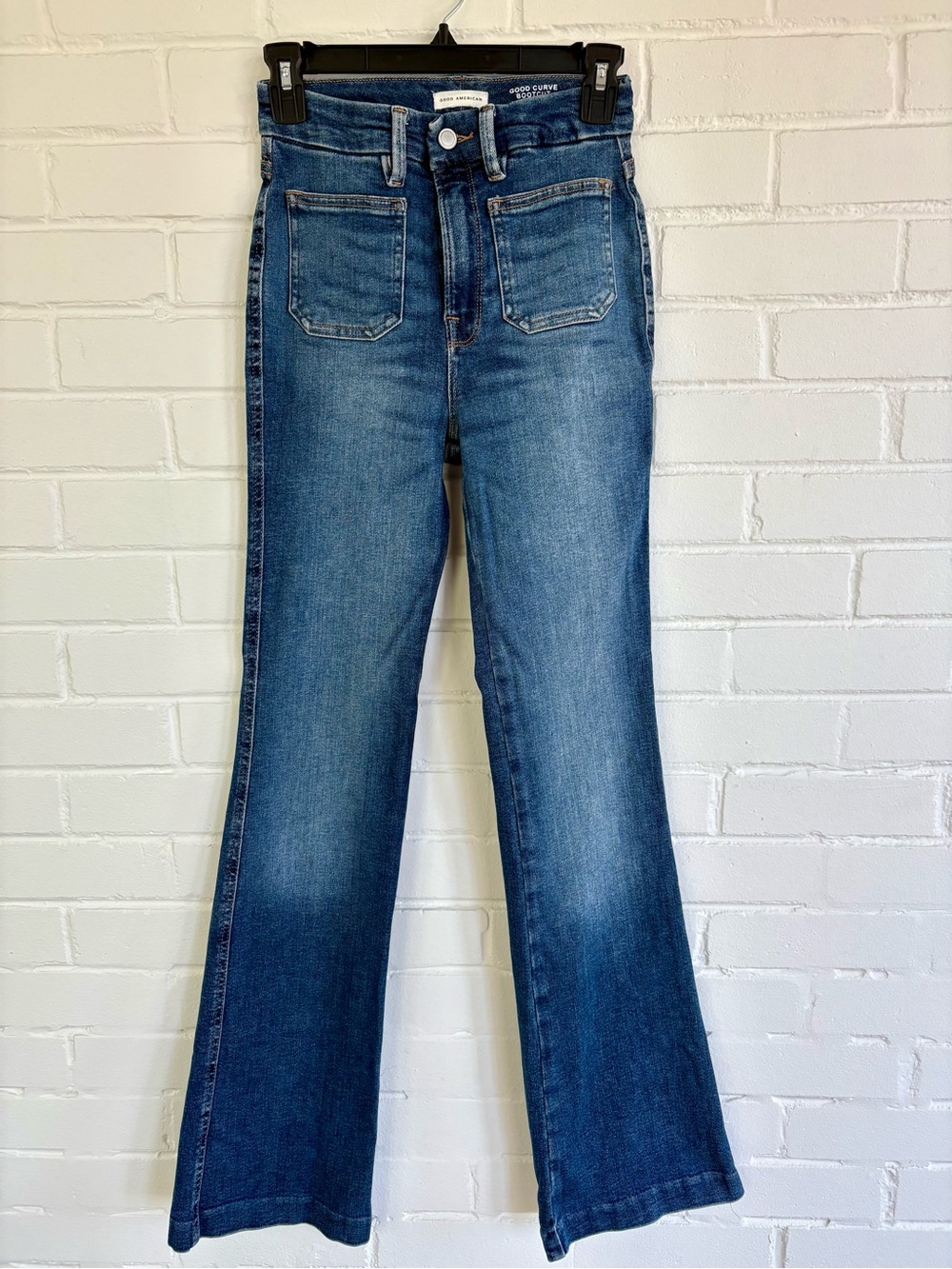 Good American Good Curve Bootcut Super High Rise Jeans 33.5” Inseam